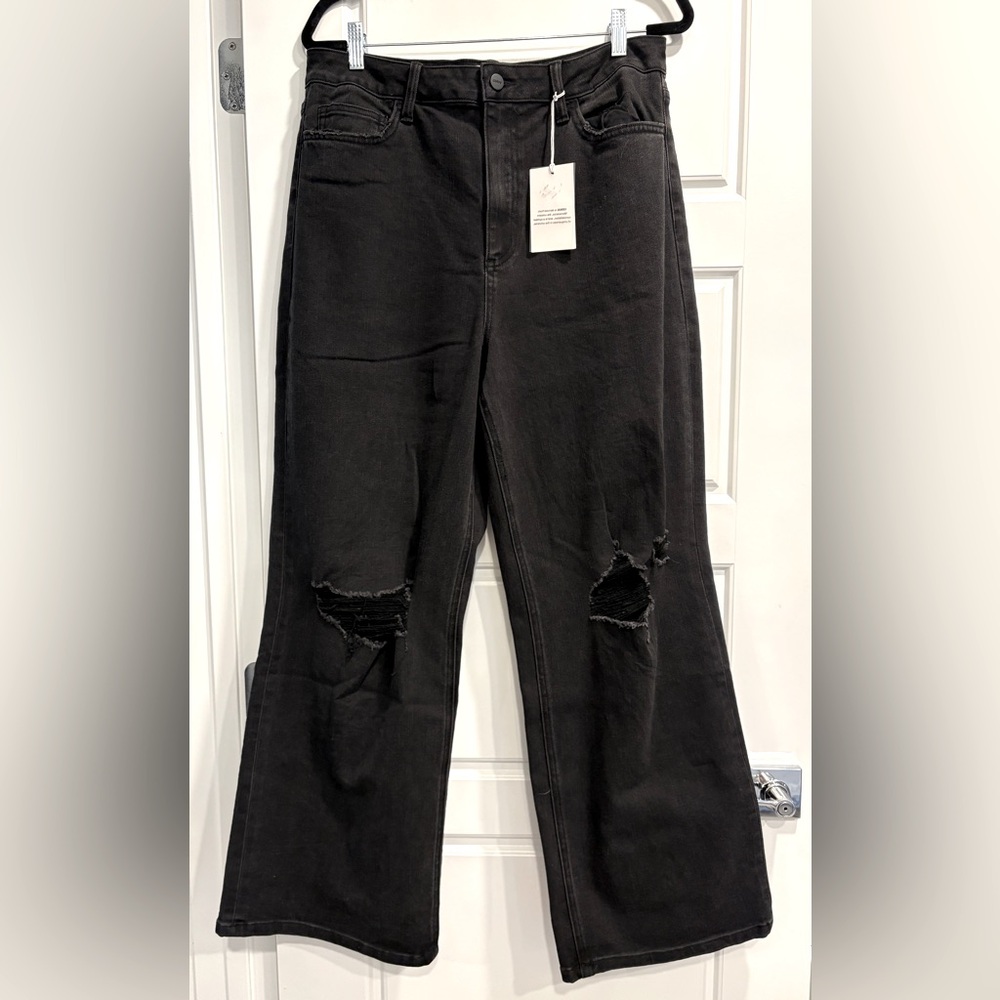 Ceros Jeans Super Highrise Wide Womens 32 Distressed Streetstyle Grunge Gorpcore